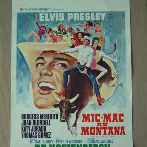 'Mic-mac au Montana' (Stay away, Joe) Belgian affichette